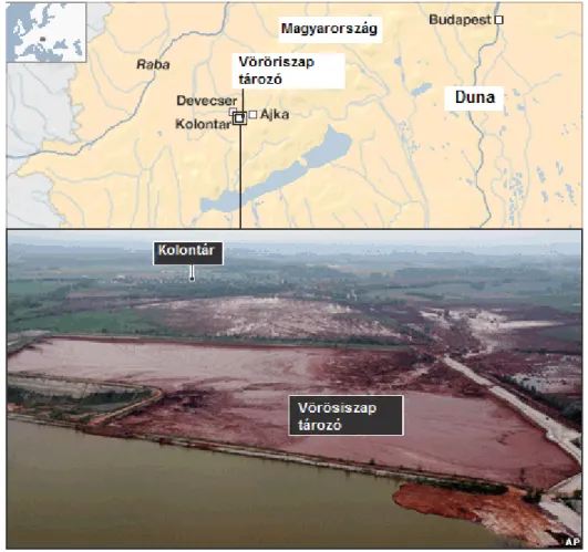 12. ábra: A vörösiszap katasztrófa helyszíne