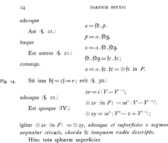 Fig. 14. Sit iam bj = C] = r; erit (§. 30.)