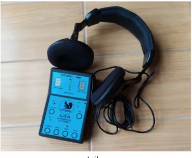 A GOH hallásszűrő készülék (4. ábra) nyelvi anyaga összesen 80, egy szótagból álló szót  tartalmaz (40 szolgál a nem beszédhibás és további 40 szó a beszédhibás gyermekek  vizsgá-latára)