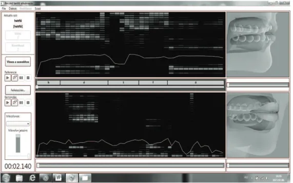 1. kép. A „beszédasszisztens” gyakorlófelülete 