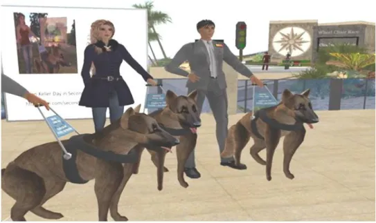5. ábra: Virtuális vakvezető kutya a SecondLife környezetben 15   