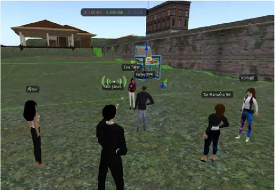 Figure 4. Virtual space design group activity, practising tasks related to objects