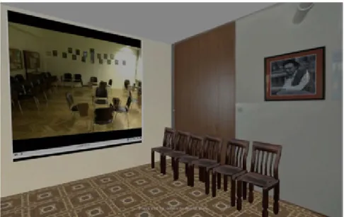 Figure 8. The virtual copy of ELTE Takács Etel lecture hall in Kazinczy street building