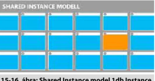 15-16. ábra: shared instance model 1db instance  esetén