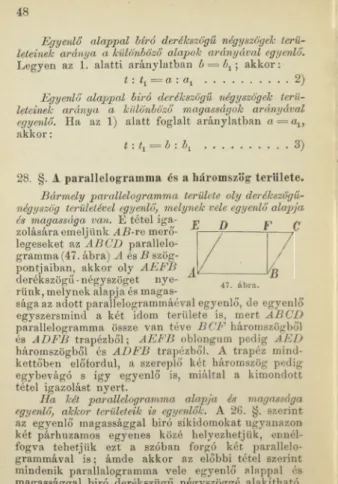 gramma (47. ábra) A és В szög­