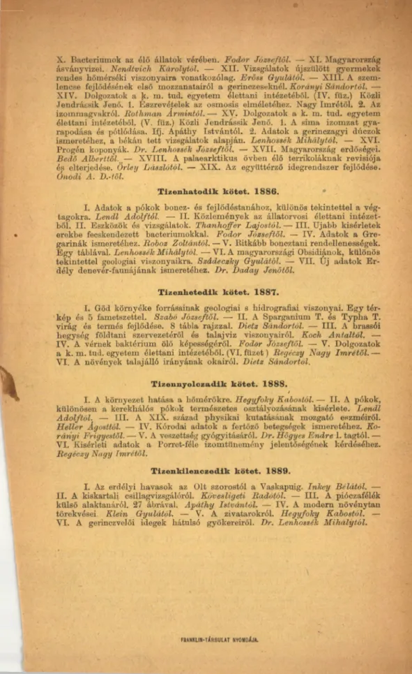 kép  és  5  fametszettel.  Szabó  Józseftől.  —   II.  A  Sparganium  T.  és  Typha  T
