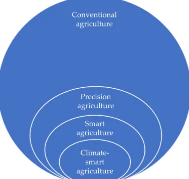 Figure 1. The simplified relationship of the different agricultural systems. 