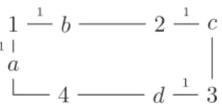 Fig. 4. Students and schools in Example 2  . An edge weight of 1 represents walk-  zone priority