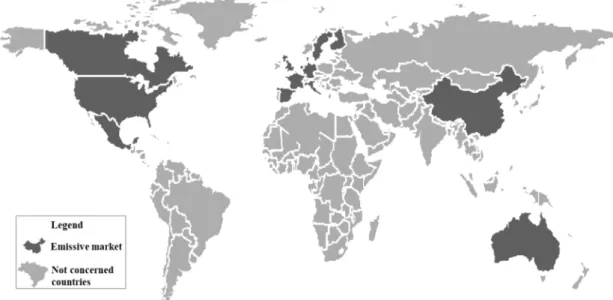 Figure 6. Top sending countries of Danube cruise tourism. Source: authors’ own editing using  Envato.com map templates