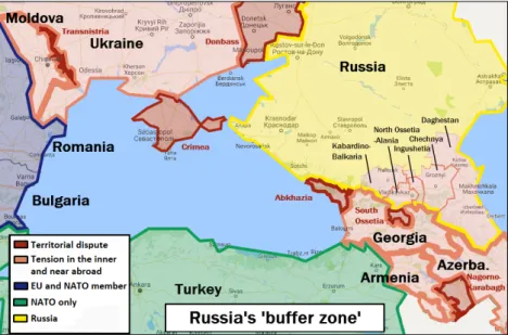 Figure 2. Political and power situation in the Black Sea region.  