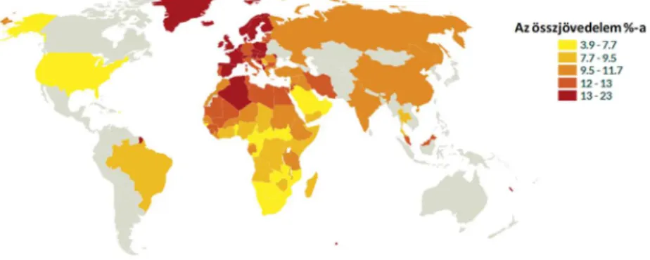 2. ábra. A népesség legmagasabb jövedelmű 1%-ának részesedése az összejövedelemből (forrás: World Inequality Database)