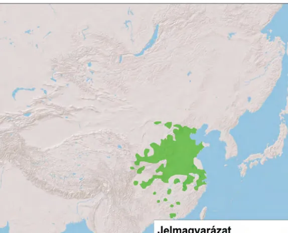 3. térkép: Kínai területek i. e. 5. századtól i. e. 221-ig Forrás: Varga Ágnes szerkesztése