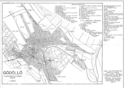 13. ábra: Gödöllő térképe az 1933-as dzsembori idején Forrás: A dzsemborira kiadott térkép