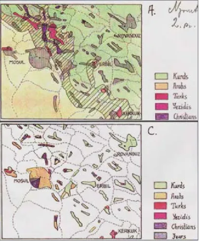 11. ábra: A brit kormány megbízásából készült és Teleki által szerkesztett Moszul  térkép
