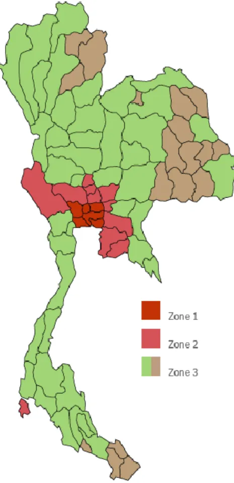 3.5. ábra: A thaiföldi - zónák 