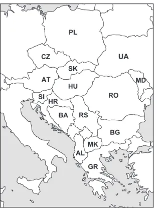 1. ÁBRA  • A Duna-régió gázpiaci modell földrajzi hatóköre
