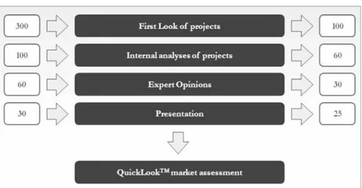 Figure 2 The project selection process of ValDeal’s applied methodology