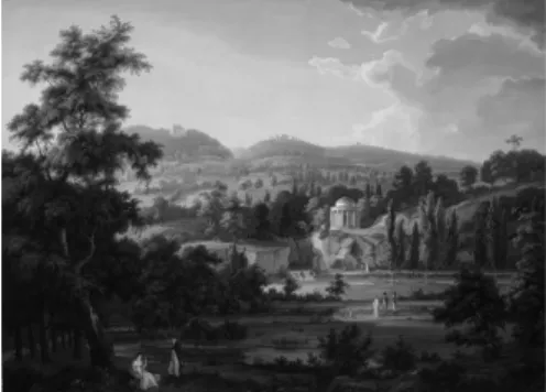 5. kép  Albert Christoph Dies: A Leopoldina-templom  a kismartoni kastélyparkban, 1807  Forrás: Fürstliche Esterházysche Sammlungen