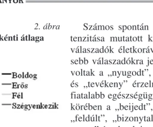 4. táblázat  A válaszadók neme és spontán érzelmeik közötti összefüggések