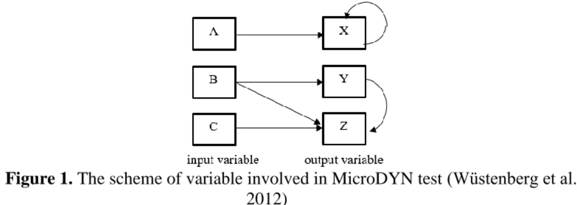 Figure 1. The scheme of variable involved in MicroDYN test (Wüstenberg et al.,  2012) 