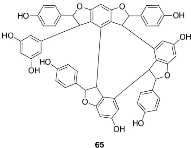 Figure 6. Stilbenoid tetramers isolated from Cyperaceae species. 