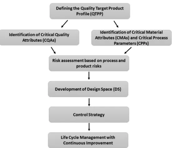 Figure 1. Schematics for the Quality by Design methodology. 