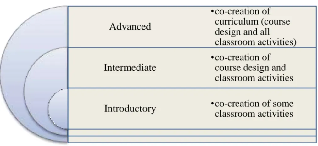 Figure 4 Proposed levels of co-creation 