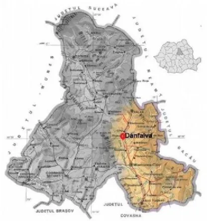2. ábra: Csíkdánfalva –Felcsík – Hargita megye –Románia  Forrás: www.szekelyfoldiinfo.ro alapján saját szerkesztés, 2020 