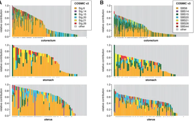Fig. 2. SNV mutational spectra in TCGA cancer exomes.