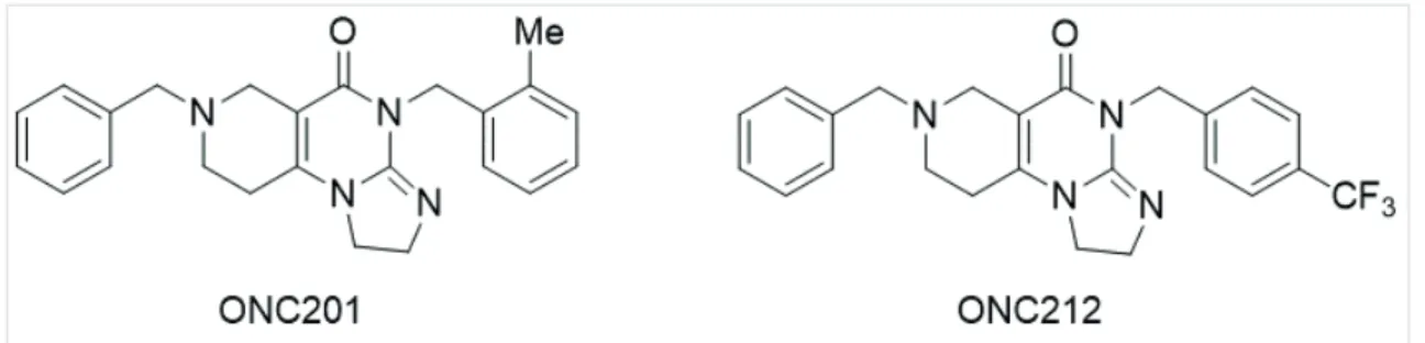 Figure 1. Structure of ONC201 (TIC10) and ONC212 