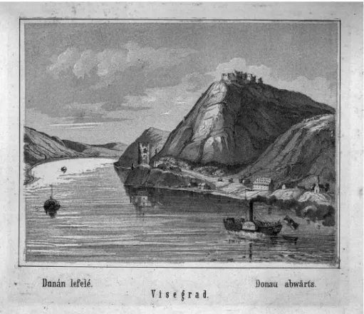 2. kép. Gőzhajó Visegrádnál. Visegrád Album, 1847.