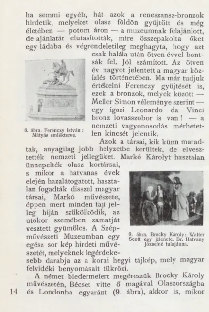 9. ábra. Brocky Károly: Walter  Scott egy jelenete. Br. Hatvány 