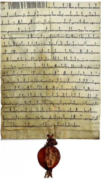 Abb. 2      Urkunde des Erzbischof Konrad vom 11. November 1193  Gotha, Landesarchiv Thüringen – Staatsarchiv Gotha, Urkunden Kloster 