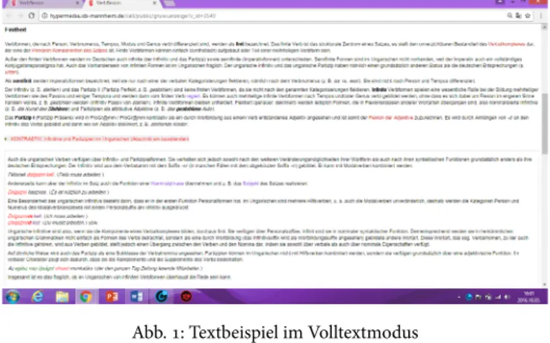 Abb. 1: Textbeispiel im Volltextmodus