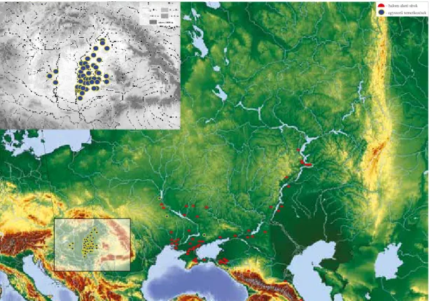 10. kép. A „Szivasovka” régészeti kultúrhorizont lelőhelyeinek elterjedése és a Kárpát-medencei 