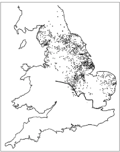 2. ábra: Skandináv települések (Knowles 1997: 36) 