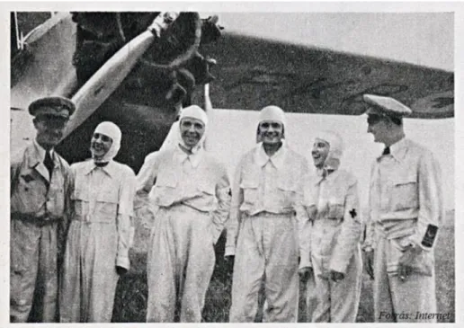 7. kép Az első Légbőlmentési Konferencia hajózó személyzete 