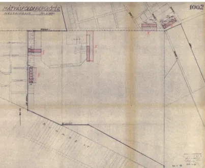 15. kép A Repülőgépgyár Rt. Honvédelmi Minisztériumnak benyújtott tervei a végszerelde  épületének helyszínéről 1943 februárjából