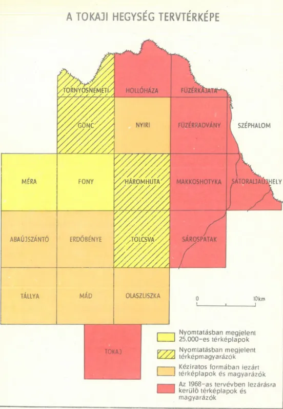 térkép lap o k  és  m agyarázók - |  Az  1968-as  tervévben  lezárásra 