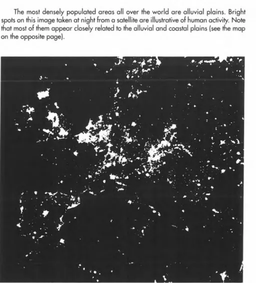 Illustration  4:  Satellite  image  o f w orld  at  night.  (From:  Earth  at Night.   Poste r©   1 9 8 6   Hansen  Planetarium)