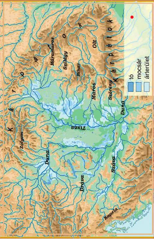 3. ábra: A földrajzi Kárpát-medence az Árpádok korában