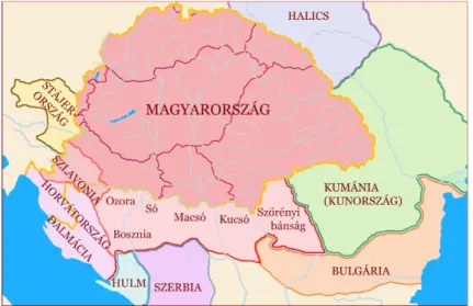 11. ábra: Magyarország hódításai az Árpádok korában