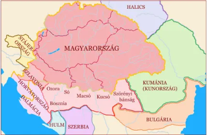 11. ábra: Magyarország hódításai az Árpádok korában 