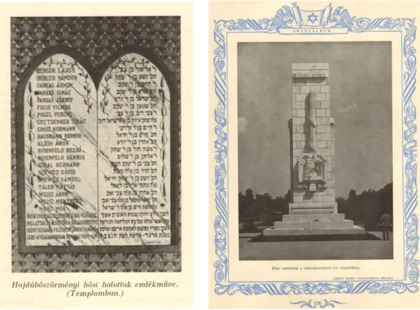   17. kép: Mózes kőtábláit formázó emléktábla       18. kép: Isten kardja Turullal Budapesten 