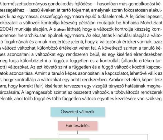 3. ábra A változók kontrollja készség fejlődésének hierarchikus modellje (Rohaida Mohd Saat, 2004, p