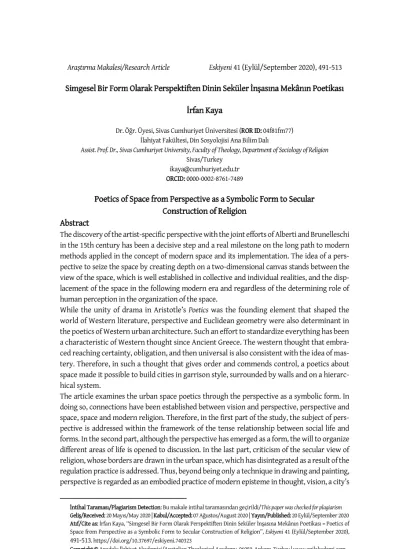 Poetics of Space from Perspective as a Symbolic Form to Secular ...