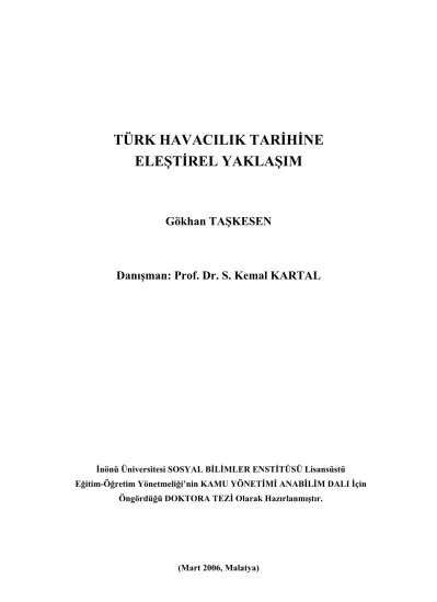 Türk Havacılık Tarihine Eleştirel Yaklaşım 9684