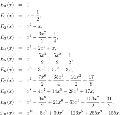 Çizelge 2.2. E n için bazı sayısal de˘gerler