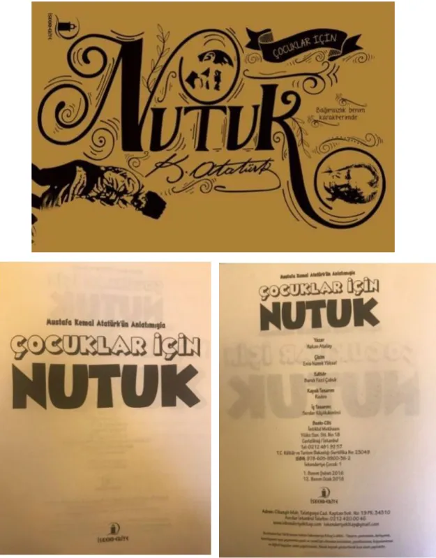 Fig. 3. The Book’s Cover (top), Inner Cover (bottom left) and Copyright Page (bottom  right) 