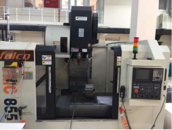 Şekil 3.7: Eksenli FALCO VMC 855-B CNC dikey freze  3.2 Yöntem 